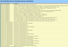 Example of SQL Server Simulator (SQLIOSim) report